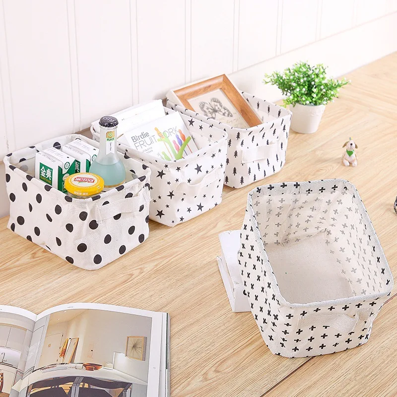 

Desktop Storage Basket Sundries Underwear Toy Storage Box Cosmetic Book Organizer Stationery Container Laundry Basket