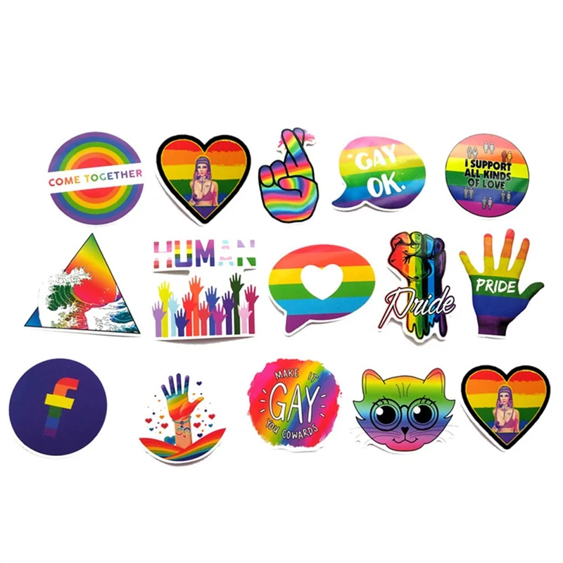 Поддержка серии Gay Rainbow стикер прекрасный стикер для канцелярских товаров Kawaii стикер для скейта компьютерный чемодан дневник DIY стикер