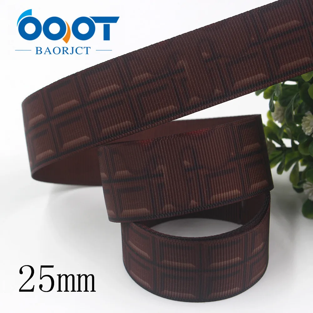 OOOT BAORJCT I-191123-2595, 25 мм 10 ярдов Лава многоцветные геометрические корсажные ленты, Бант Кепка, одежда, украшения для вечеринки сделанные своими руками - Цвет: I-191123-2606