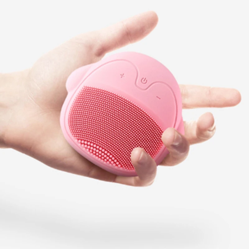 Мини электрическая Массажная щетка для чистки лица, стиральная машина, водонепроницаемые силиконовые очищающие инструменты