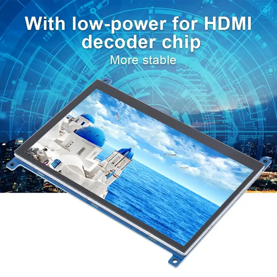 7 дюймовый 1024*600 IPS емкостный сенсорный экран для Raspberry Pi 3B/4B 16:9 широкоугольный HD