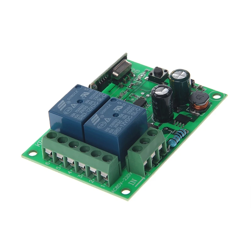 

433 MHz Universal Wireless Remote Control Switch AC 85V-250V 110V 220V 2CH Relay Receiver Module