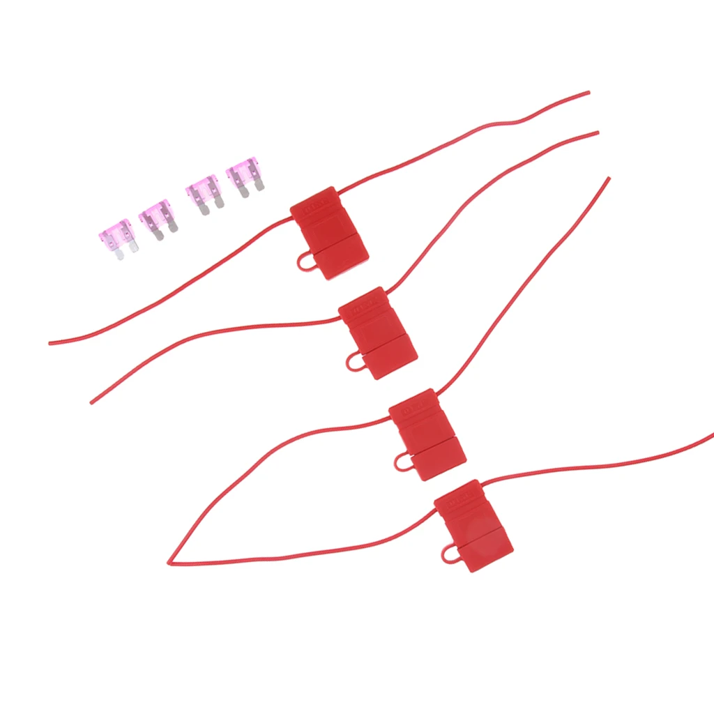 4pcs 20GA Gauge APM /ATM MINI Blade Inline Fuse Holder Car Truck Marine Boat