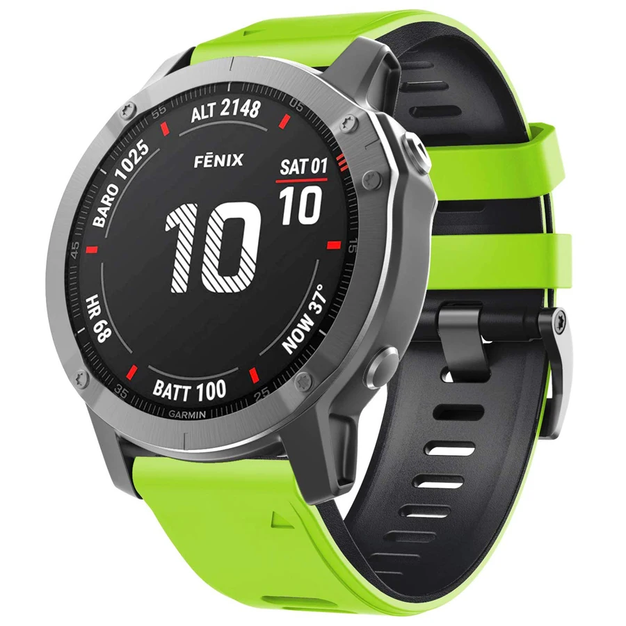 Ремешок силиконовый для наручных часов быстросъемный браслет Garmin Fenix 5 5X 3 HR 6X 6 6S Pro
