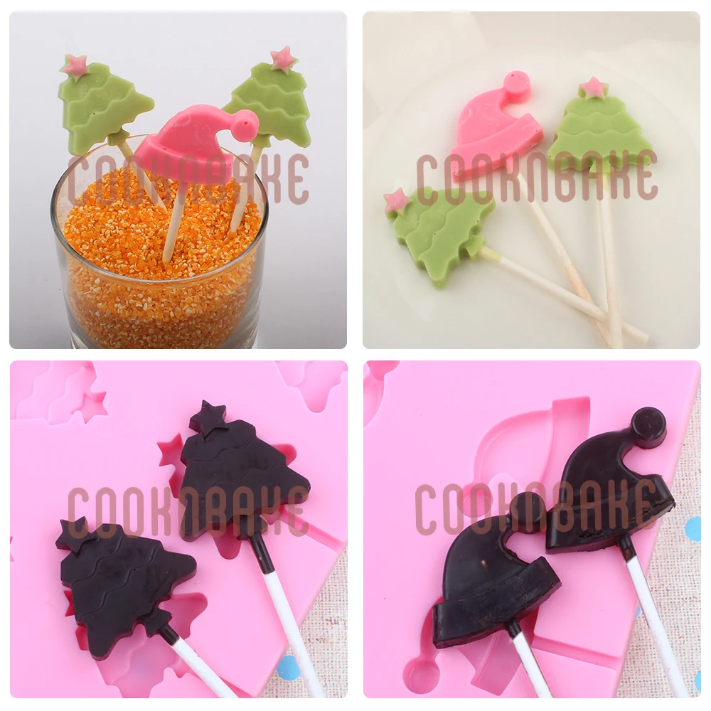 COOKNBAKE силиконовая форма для леденцов Рождественская форма конфеты Шоколадный леденец форма gummy инструмент для украшения торта DIY рождественские Вечерние