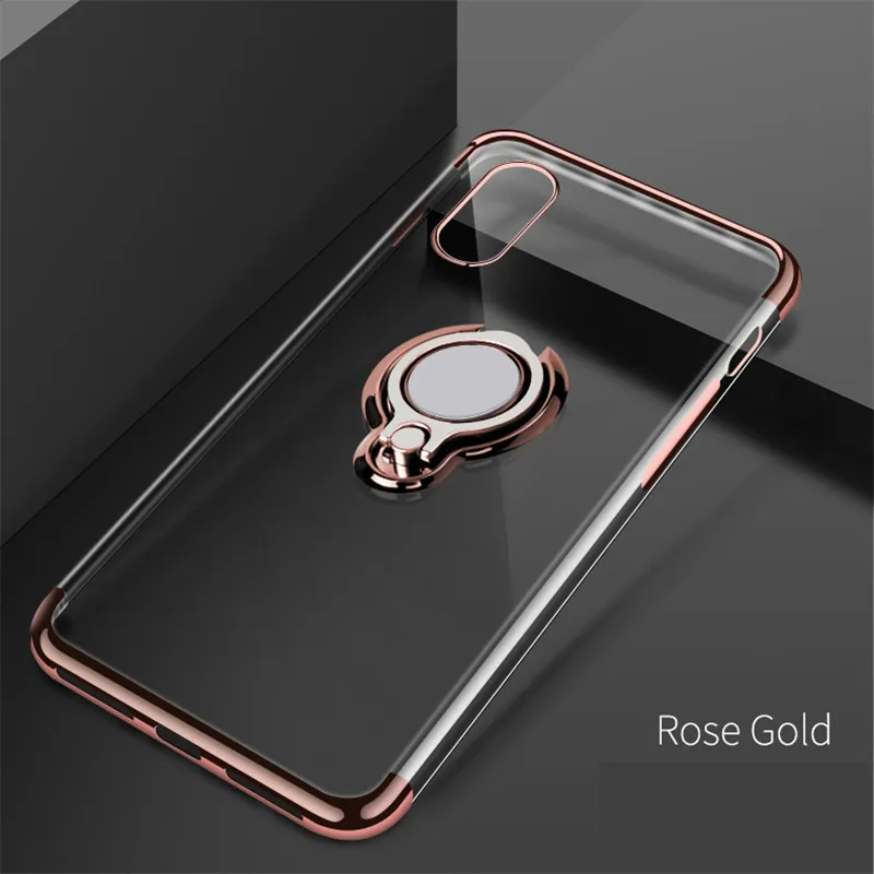 Автомобильный магнитный держатель чехол для samsung Galaxy A50 A7 A9 A30 A40 A60 A70 S10 S9 S8 J4 J6 Plus прозрачный чехол с кольцом-держателем Coque - Цвет: mgj