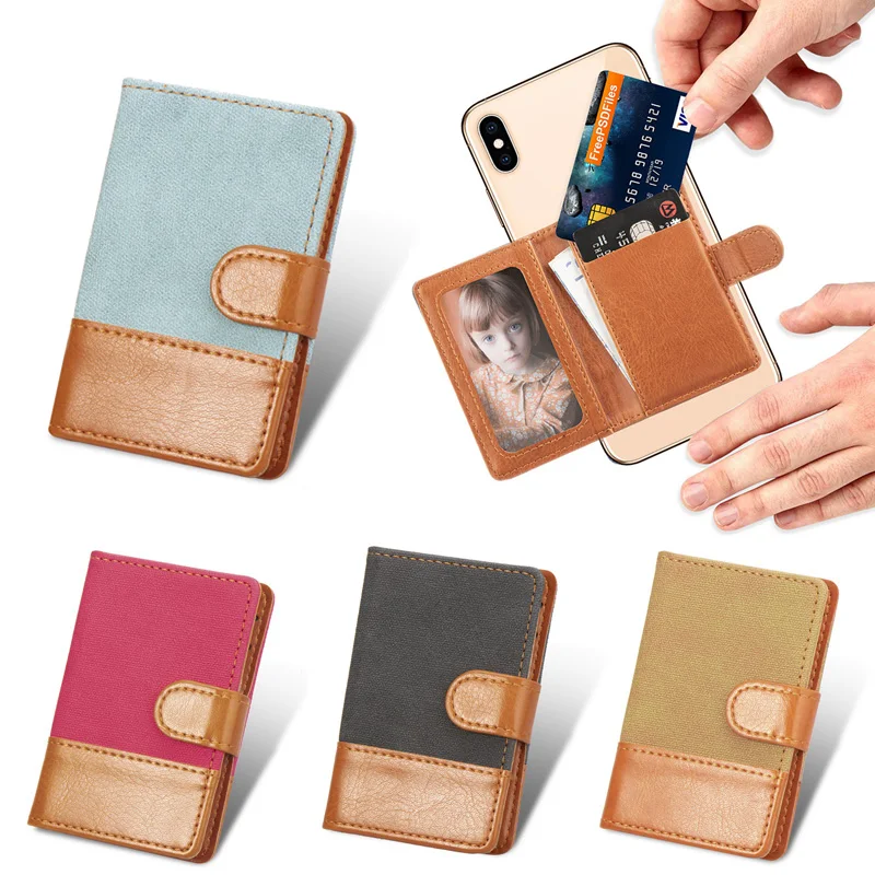 

Fashion Cowboy Leather Card Holder Sticker Case For iPhone 11 Pro Max XR Samsung A10 A20E A50 Huawei Redmi 6A 7A Note 7 K20 Pro