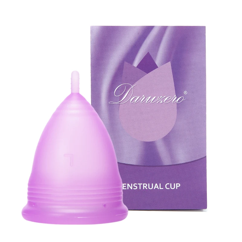 1Pc-Naked-Purple Отличная медицинская силиконовая менструальная чашка для женской гигиены, силиконовая чашка для женщин и девушек, менструальная чашка - Цвет: 1Pc-Naked-Purple
