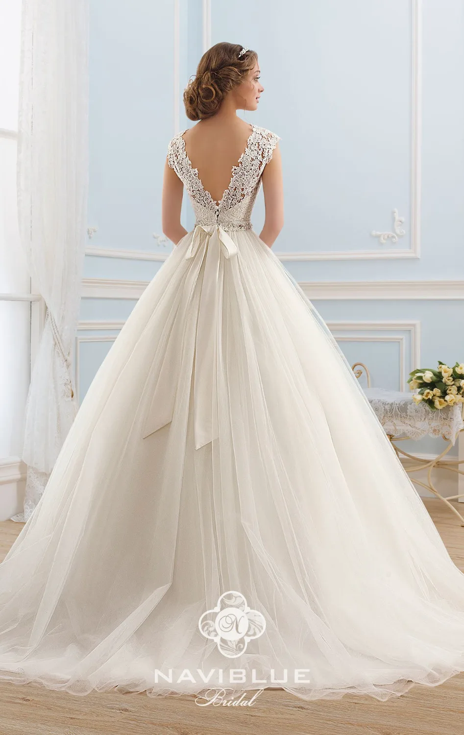 Кружевное длинное платье De Mariage Брендовое сексуальное Пышное Тюлевое Прозрачное платье с вырезом на шее на заказ с открытой спиной, свадебное платье принцессы, платья для матери невесты