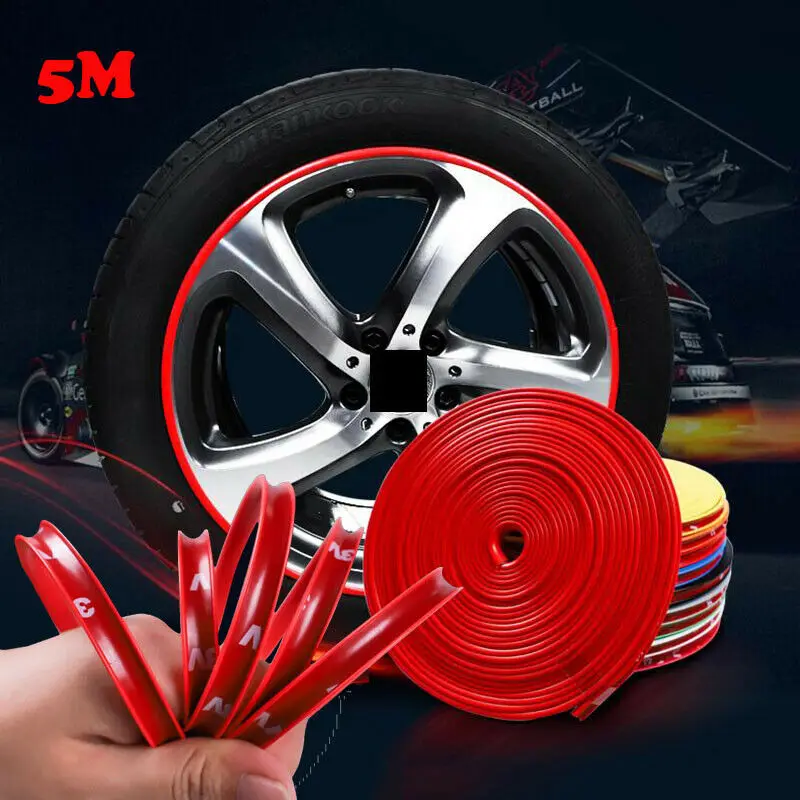 

8M Car Wheel Hub Rim Trim Tire Ring Guard Rubber Strip Protector Decor cover Trim Car accessories For CAR SUV