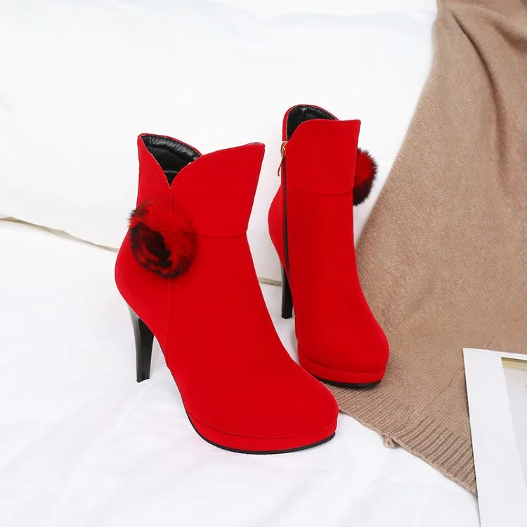 

Big Size 9 10 11 12 boots women shoes ankle boots for women ladies boots shoes woman winter The flower is fine with