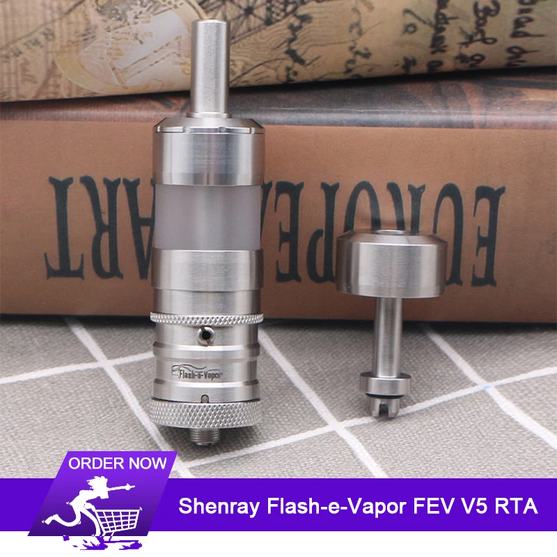 

New Shenray Flash-e-Vapor FEV V5 MTL RTA 23mm 6ml tank Atomizer MTL/DL AFC system restrictive lung Vape Vaporizer RTA VS V4.5S+