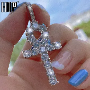 

Hip Hop Silver Color Bling CZ Cross Iced Out Cubic Zirconia Necklaces & Pendants For Men CharmJewelry