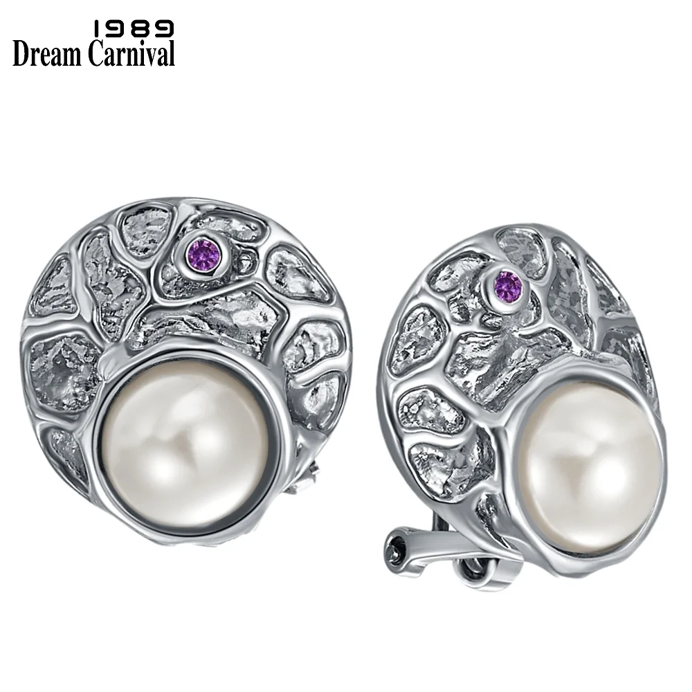 DreamCarnival1989 новые изящные круглые серьги гвоздики для женщин с искусственным