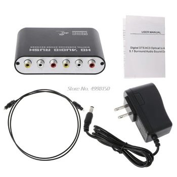 

Digital DTS AC3 Optical To Analog 5.1CH Surround Audio Sound Decoder Coaxial To 6RCAWholesale dropshipping