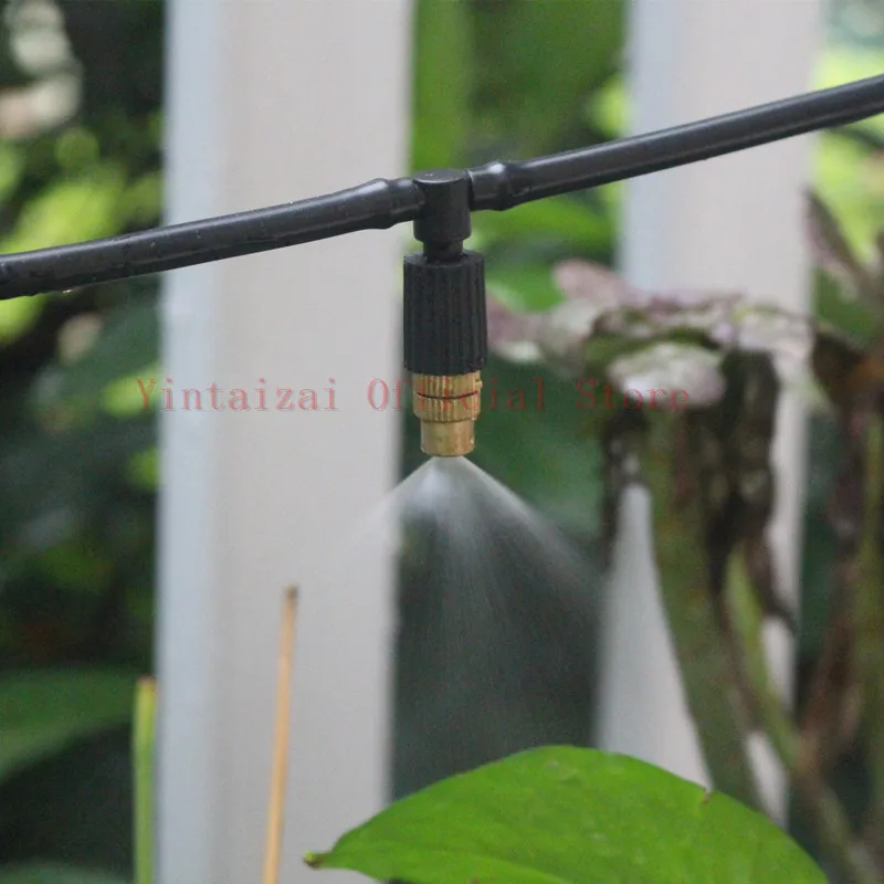 25m Watering Kits With Automatic Water Timer Adjustable Dripper On Stake Misting Sprinkler For Garden Watering Drip Fittings