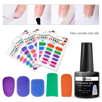 

Multi-color Fiberglass Nail Extension Silks Kit Quick Building Gel Set Tip Nail Wraps Form Extension DIY Nail Art Tool Kit