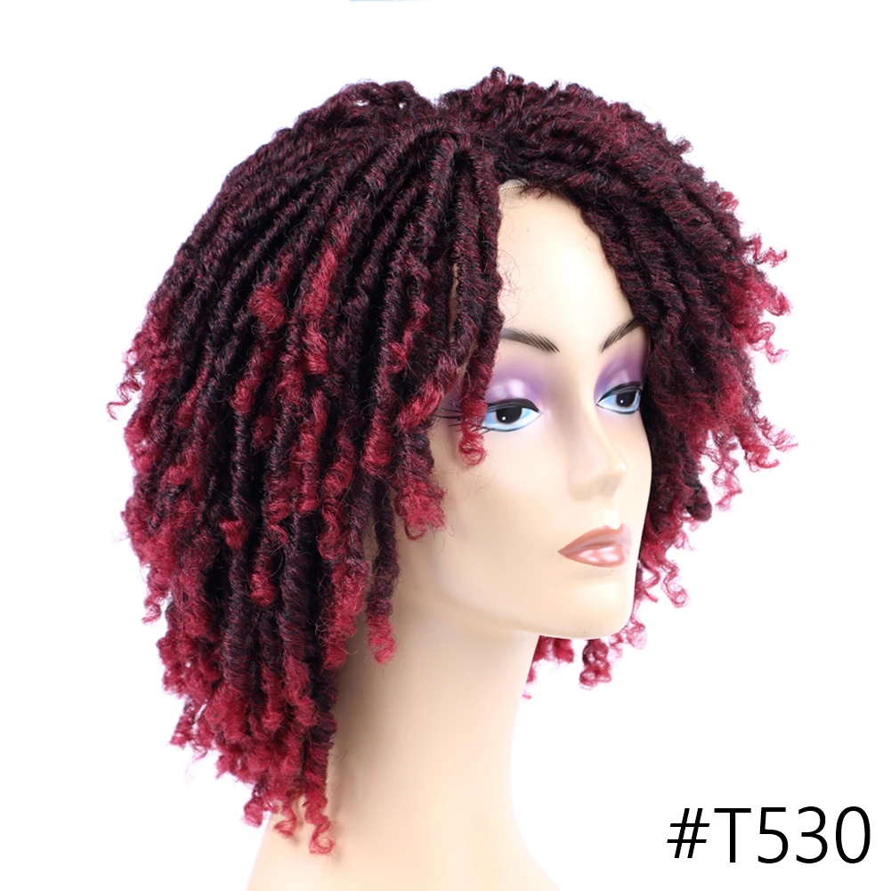Dreadlock crochê torção perucas de cabelo curto