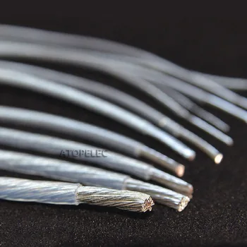 

10M Silver Plated FEP Wire High Purity OFC Copper Cable HiFi Audio Speaker Headphone DIY 10/11/13/14/15/18/20/22/24/26/28/30 AWG
