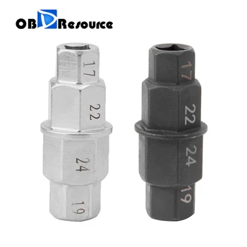 

4 in 1 Motorcycle Front Wheel Wrench 17 19 22 24mm Hex Axle Spindle Key Driver Tool Autobike Adapter For Suzuki Yamaha BMW Honda