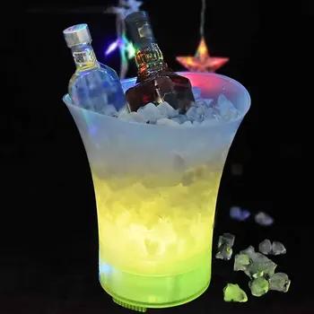 

Color Changing Kitchen Tools With LED Light Ice Bucket Party Supplies Portable Nightclubs For Beers Bluetooth Speaker Bar Drinks