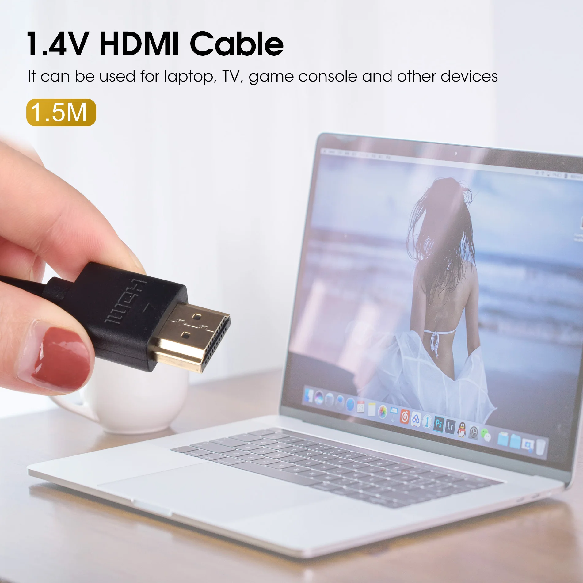 Высокоскоростной кабель AAO HDMI 1 5 м HD 1080P проектор для ТВ PS4 компьютера приставки 3D