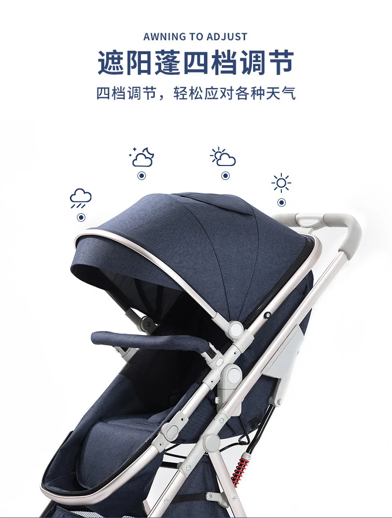2 в 1 светильник-Двойка для детских колясок, может сидеть и отстегиваться, высокий пейзаж, светильник, вес, складной амортизатор, Детские двойные тележки
