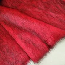 Ткань из искусственного меха, красный краситель кончик ворса 3-4 см плюшевая ткань, украшение для прилавка ткани, 170 см* 50 см/шт