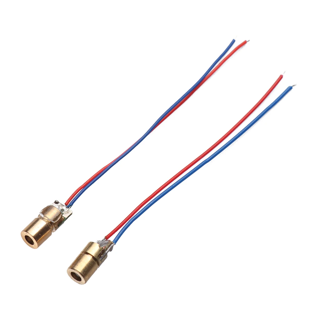 Adjustable Laser Dot Cross Diode Module 1/3/5/10Pcs 650nm 6mm 3/5V 5 Million Laser Diode Watt Mini Red Copper Head laser head