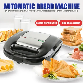 

New Clean Easy to Clean Nonstick Sandwich Maker Toaster Home Automatic Breakfast Machine QP2