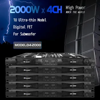 

1U digitla power amlifier 4 channels 2 ohm stabel 4760w class d