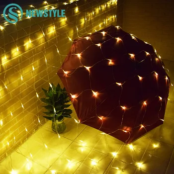

LED Net Lights Warm White/RGB Outdoor Waterproof Patio Garden Yard Fairy Lights String 8 Mode Curtain Window Wall Tree Decor