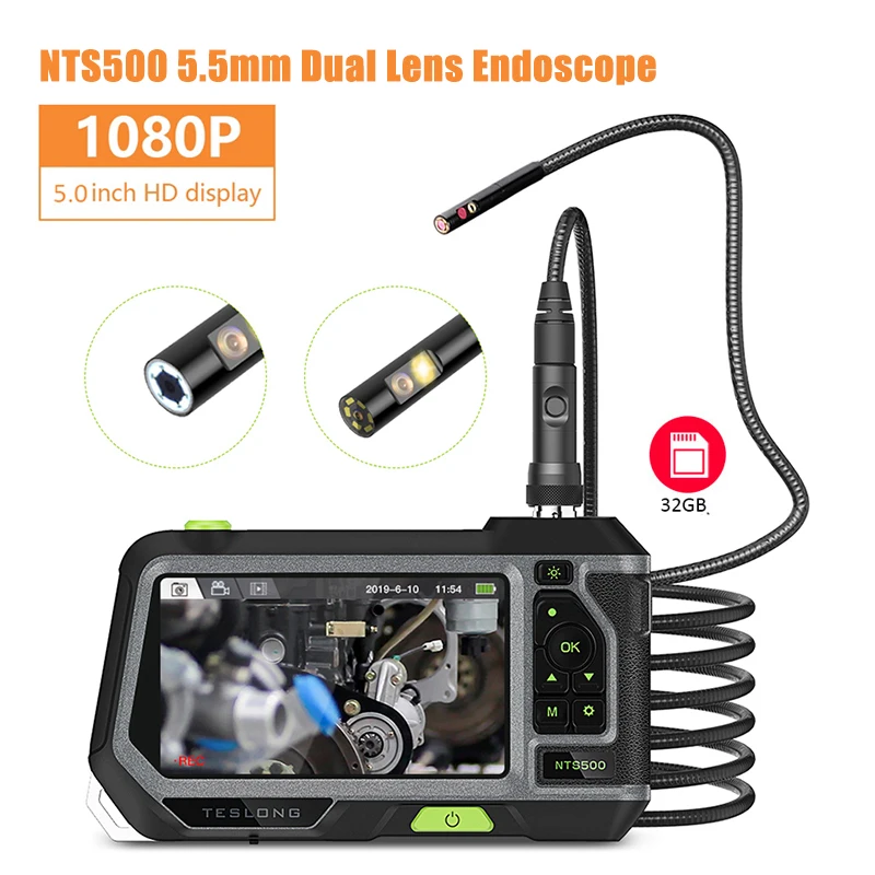 Видеоэндоскоп NTS500 HD 5 0 дюйма мм 3 м|Бороскопы| |