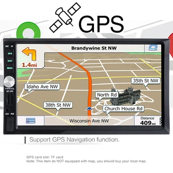 

GPS Units Equipment Bluetooth Radio Tuner USB / TF / AUX MP5 MP3/MP4 Players 7 inch 2Din Universal Car StereoVehicle car radio
