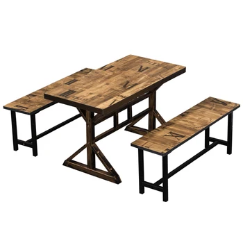 

Retro simple snack bar fast dining table and chair combination hot pot table and chair barbecue restaurant economy noodle restau