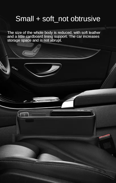 Ikohbadg Car Seat Gap Filler Organizer, Universal Storage Pocket Box for  SUV, Truck,Rv to Fill the Gap between Seat & Console Leather Black Crevice  Plug Blocker 