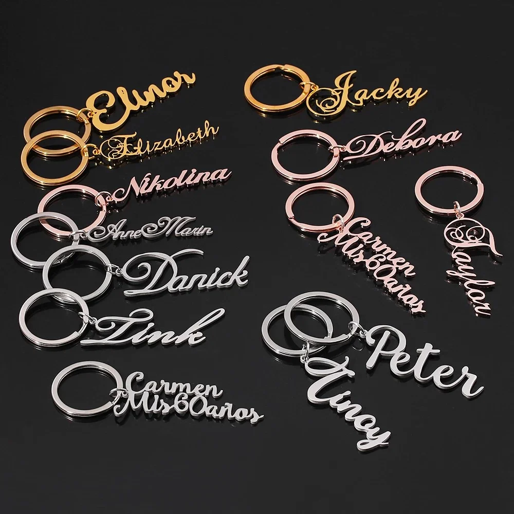 2021 Hot Sale Diy Name Custom Key Buckle Personalized Acrylic Letter Buckle Women Jewelry Gift Dropshipping stackable acrylic desk marker stationery storage holder makeup jewelry display holder dropship