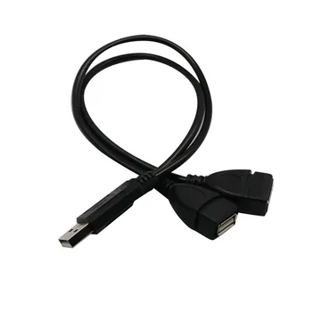 

#40 USB 2.0 A Male To 2 Dual Female Jack Y Splitter Hub Power Cord Adapter Cable NEW Secure connection Computer Cables