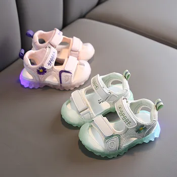 

Summer Baby Casual Mesh Sports Sandals Fashion Led Beach Shoes Children's Shoes Sandals for Baby Girl