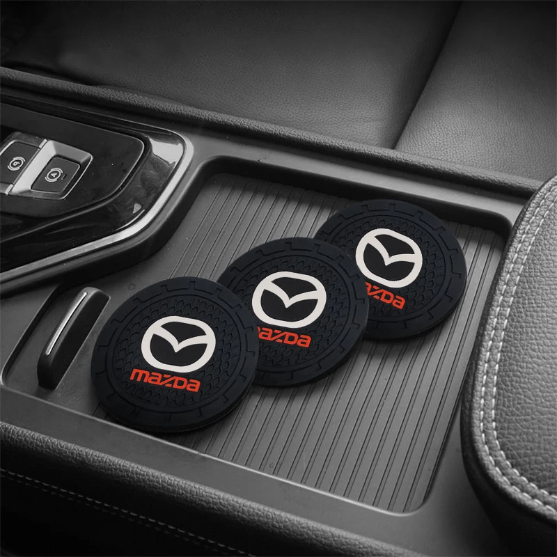 1pcs Car Anti-slip Coaster Auto Cup Holder Mat Pad Interior Accessories For Mazda 2 3 5 6 CX3 CX4 CX5 CX7 CX9 CX30 RX8 MX5 MX3 | Автомобили