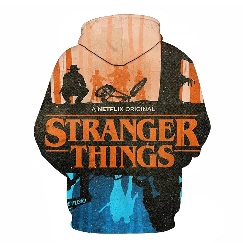 Stranger Thing s Новая мода 3D печатная белая мужская толстовка с капюшоном модная графическая Толстовка Повседневный Уличная пуловер хип хоп толстовки уличная одежда Stranger Thing