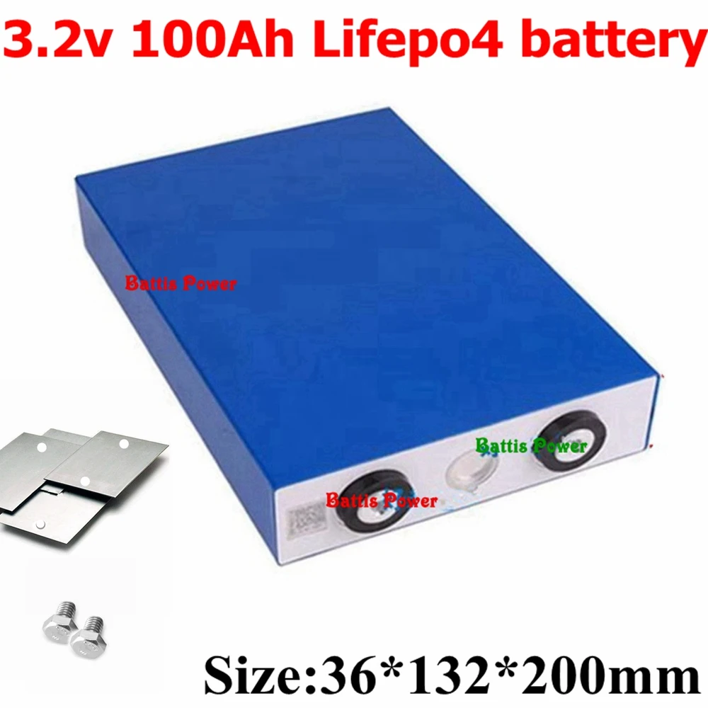 3 2 v 100Ah lifepo4 батарея литиевая аккумуляторная для DIY 36V 48V 400AH 200AH AGV Солнечная