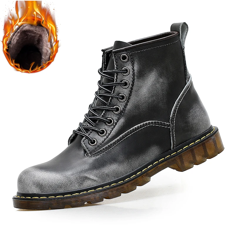 Mens Ankle Boot Martin Winter Boot Biker Boot for Men Leather Genuine Chelsea Boot Fashion Platform Boot Designer Chunky Boot 47