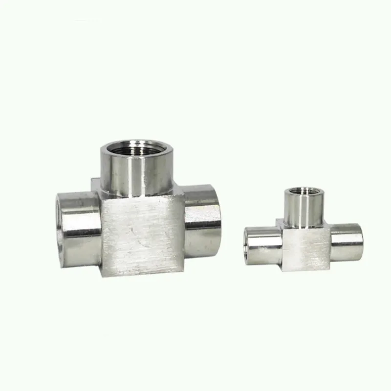 1PCS Tee 3 Way 304 Stainless Steel Pipe Fitting Connector Adapter Equal 1/2" BSP Female Threaded Max Pressure 2.5 Mpa