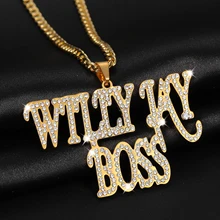 Customized Men's Double Name Stainless Steel Name Necklace Iced Out Zircon Hip Hop Jewelry Cuban Chain Necklace Christmas Gifts