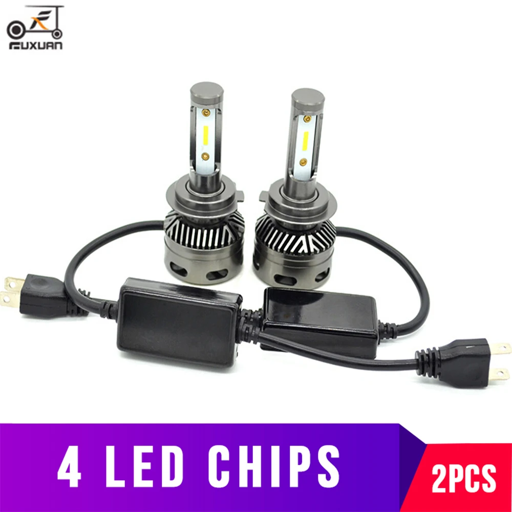 FUXUAN 2 шт. CSP H8 H11 лампа H4 Led H7 H1 H3 автомобильные лампы для передних фар для авто H27 881 HB3 HB4 светодиодный автомобильный 12V 60W 6400LM 6000K