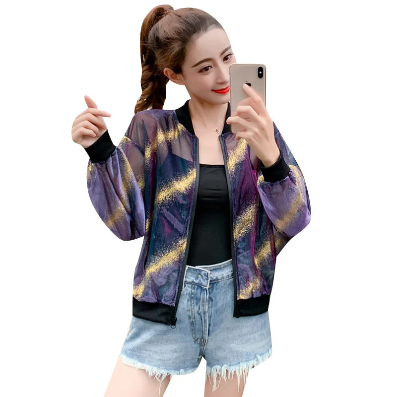 

2019 Summer New Style Popular WOMEN'S Cardigan Sun Protection Clothing Loose-Fit Versatile Thin Breathable Short Coat