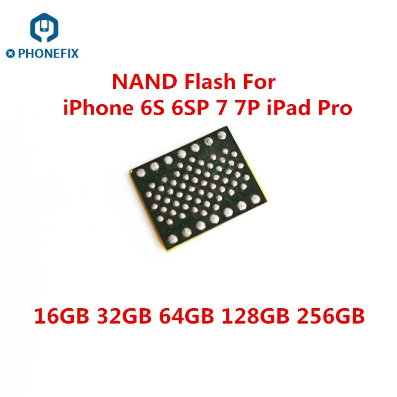 Memória flash hdd nand ic chip 32g 64g 128g 256g com código sn para iphone 7 7p componentes do telefone móvel parte de substituição
