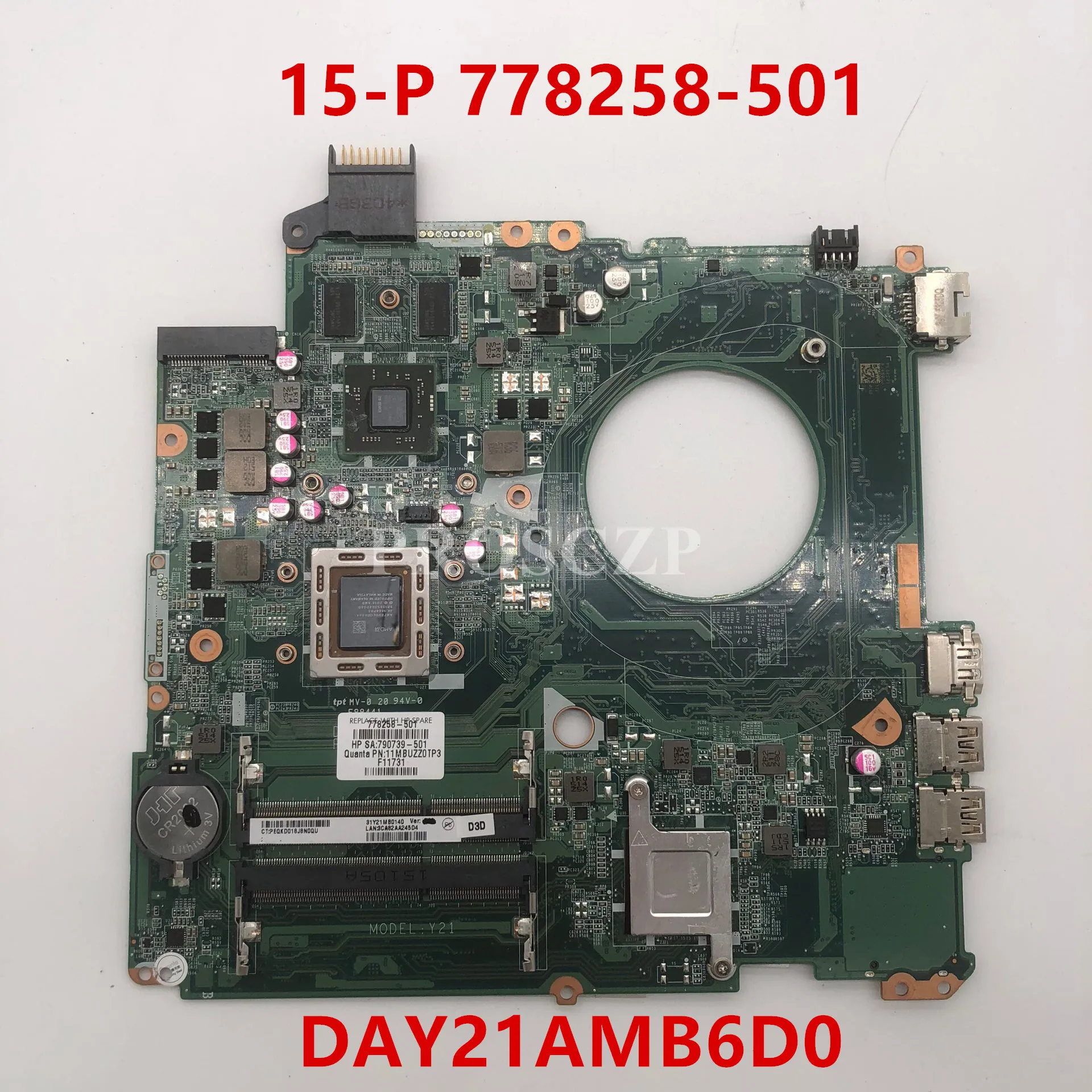 Бесплатная доставка Для 15 P 778258 501 001 601 материнская плата для ноутбука DAY21AMB6D0 M260 A10