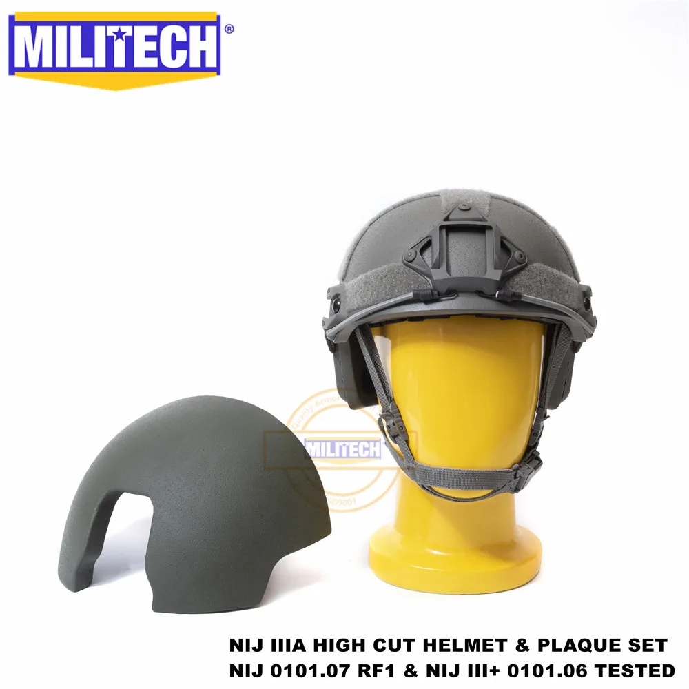 ISO сертифицированный MILITECH NIJ III+ Быстрый FG 2 в 1 OCC Dial Liner High XP Cut пуленепробиваемый арамидный баллистический шлем NIJ 0101,07 RF1